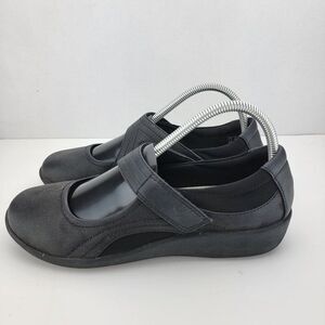 Clarks Womens Size 8.5 Black Sillian Bella Mary Jane Cloudsteppers Flat Shoes 16